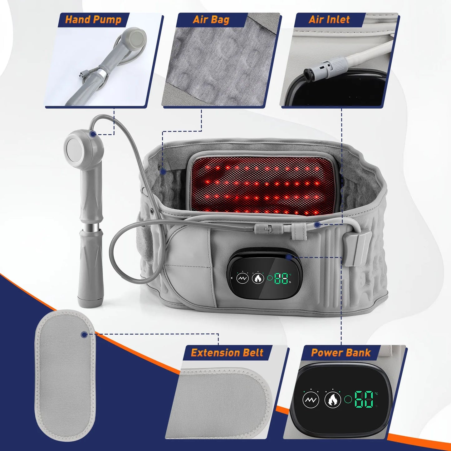 Heated Waist Relief Belt