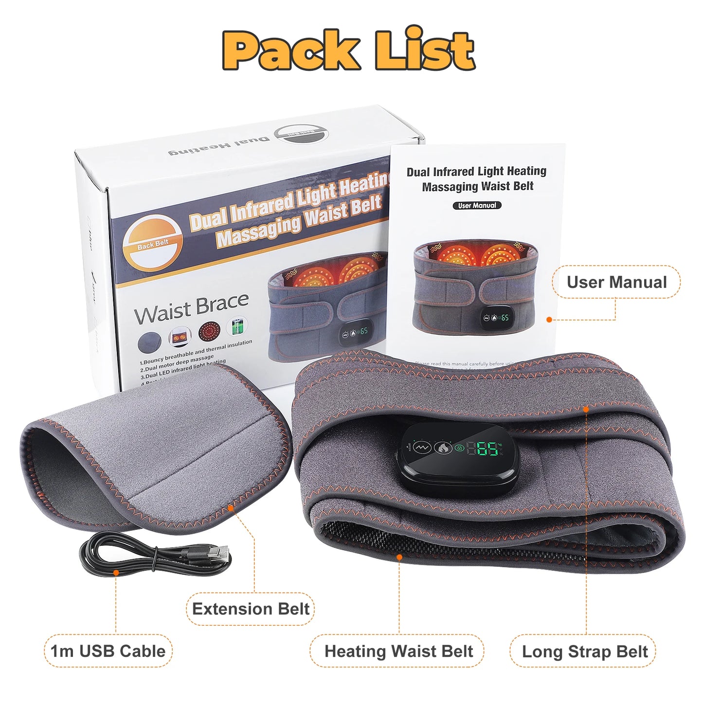 Heated Waist Relief Belt